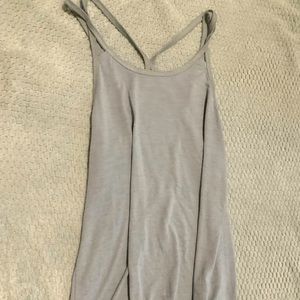 Old Navy Grey Flowy Cut-Out Tank